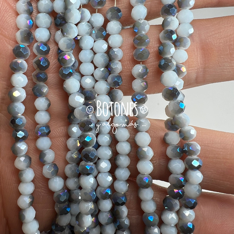 CRISTALITOS - 4X3.5MM- PAQUETE X 10 TIRAS (COD: 1314) REDONDO