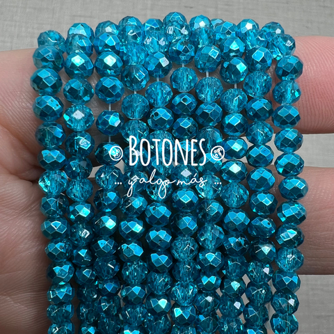 CRISTALITOS - 4X3.5MM- PAQUETE X 10 TIRAS (COD: 2897) REDONDO