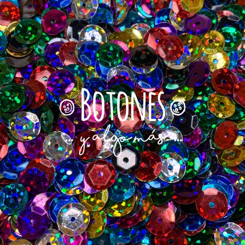 LENTEJUELA TORNASOL - MULTICOLOR 8MM - (COD: 2076)