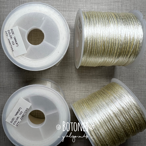 HILO DE SEDA MANTECA 1 MM - ROLLO 20 MT- (COD: 2436)