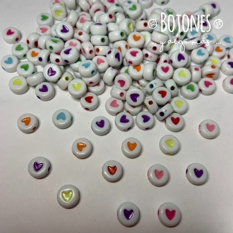 CORAZON PASANTE BLANCO X 500 GR 7MM (COD: 1670)