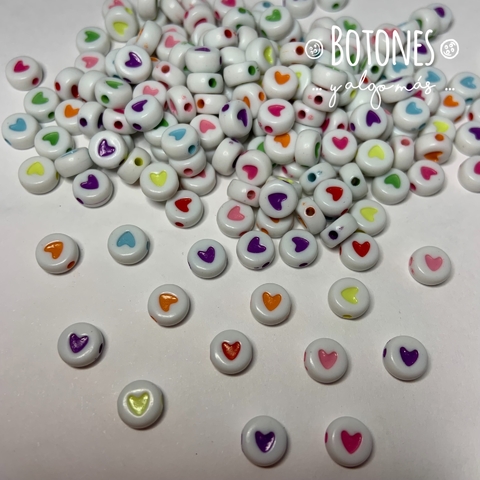 CORAZON PASANTE BLANCO 7MM (COD: 1670)