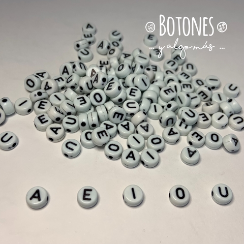 VOCALES PASANTE BLANCO 7MM (COD: 1666)