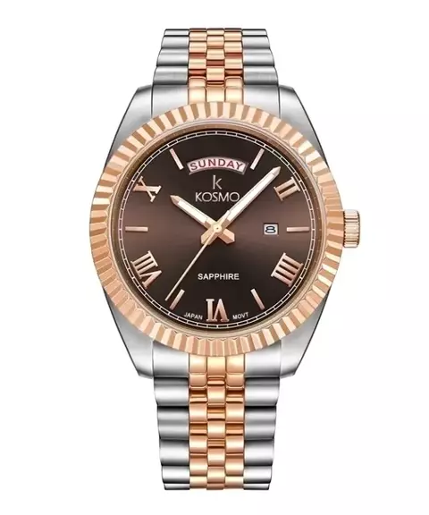 Reloj Kosmo 583s-7 Bicolor Plata y Oro Rosado - comprar online