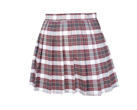 Pollera Falda tableada escocesa bordo&gris - comprar online