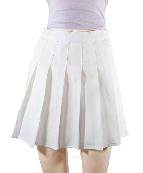 Pollera Falda tableada Blanca - comprar online
