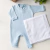 Saída maternidade azul poá branco - Algodão Egípcio
