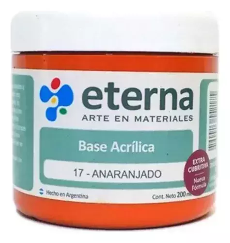 Base Acrilica Eterna Anaranjado 17 200ml - comprar online