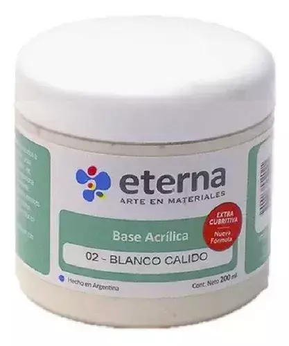 Base Acrilica Eterna Blanco Calido 02 200ml - comprar online