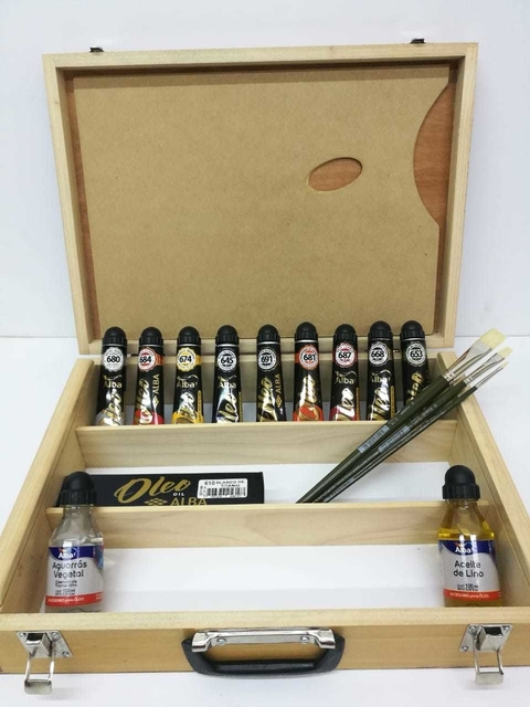Set de Oleo ALBA 18cc Caja con paleta + accesorios