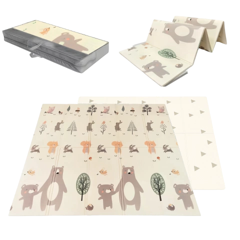 Alfombra Antigolpes Reversible Plegable Osos/ Triangulos (7) 197x145x1cm - comprar online