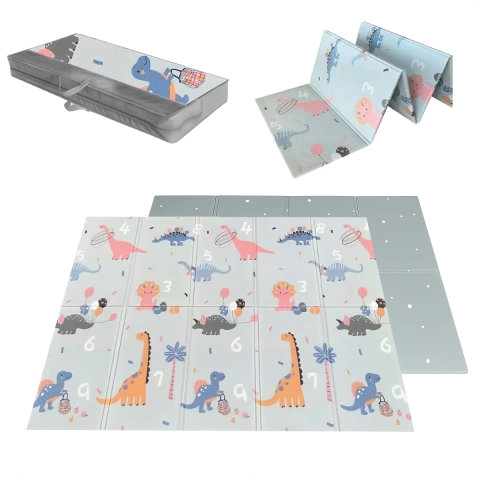 Alfombra Antigolpes Reversible Plegable Dinos/ Puntitos (9) 197x145x1cm - comprar online