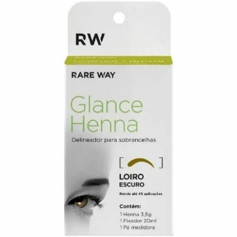 Henna para Sobrancelha Glance Loiro Escuro Rare Way