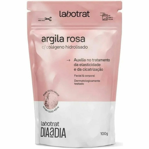 Argila Rosa Em Pó Com Colágeno Hidrolisado Labotrat 100g