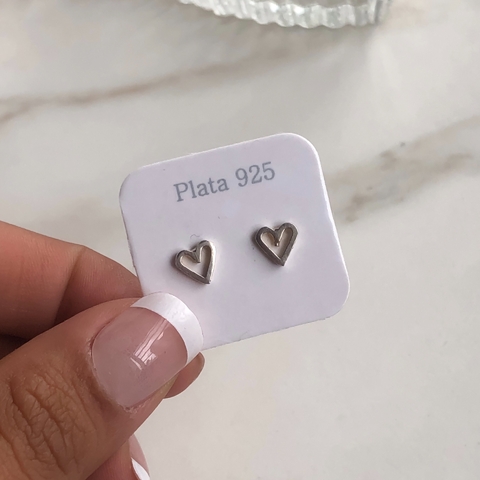 aros corazon calado (cod ar318)