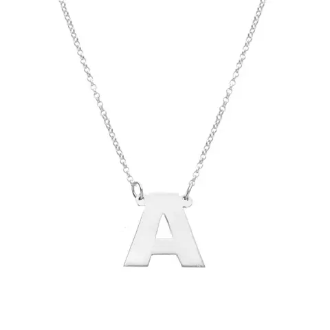 Cadena con letra imprenta