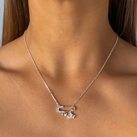 conjunto alfiler con dijes y cubics (cod c226)