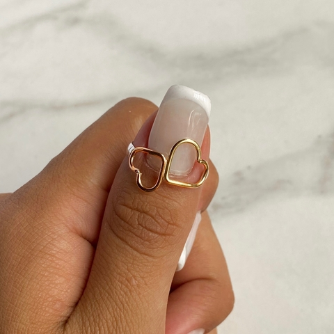 anillo doble corazon calado (cod an392)