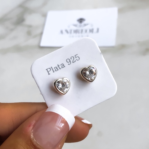 aros cubic corazon (cod ar265)