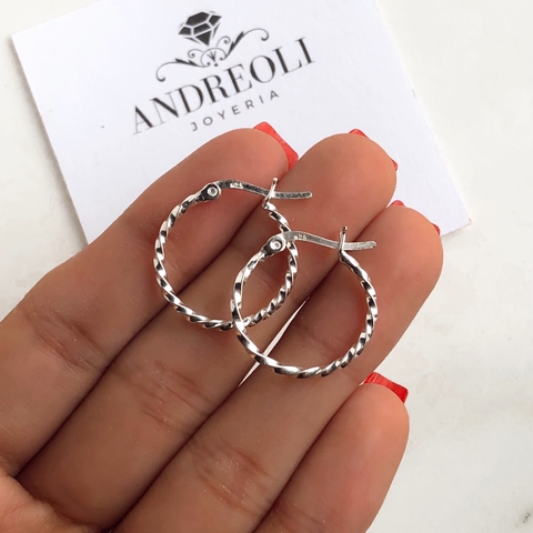 argollas torzadas diam 2.1 cm (cod ar157)