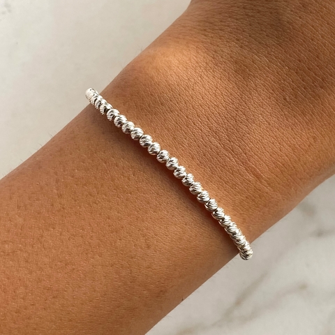 pulsera con bolitas facetadas (Cod p148)