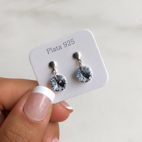 aros con colgante Cristales de Austria (Sw) (cod ar271)