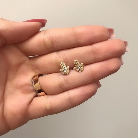 Mini brinco mão de Fátima