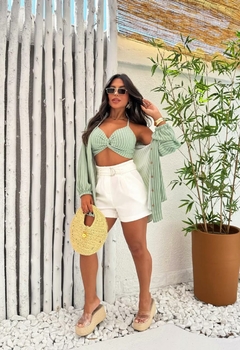 Conjunto Camisa + Croped Listrado - comprar online