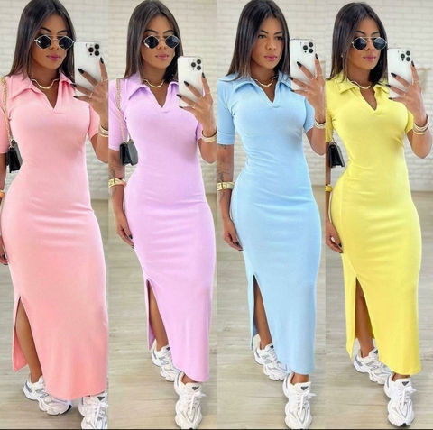 Vestido Gola Polo - comprar online