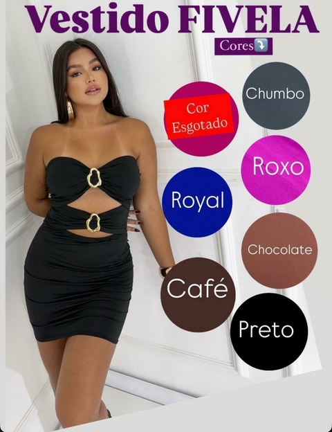 Vestido Fivelas - comprar online