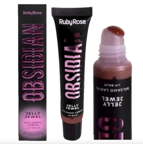 (Hb7400-4) Bálsamo Jelly Jewel tono TIGER EYE Obsidian - RUBY ROSE