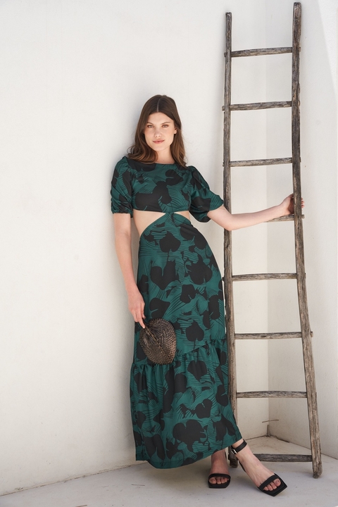 FERIA - VESTIDO EMMA - CORAZÓN VERDE (TALLE 3) - comprar online