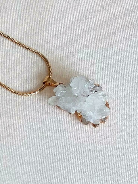 Dije drusa de cuarzo blanco - comprar online