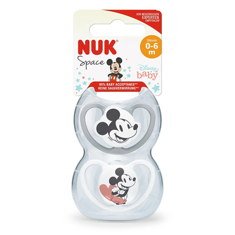 NUK SET DE 2 CHUPETES SPACE TALLE 1 0-6 M MICKEY MOUSE 10730725