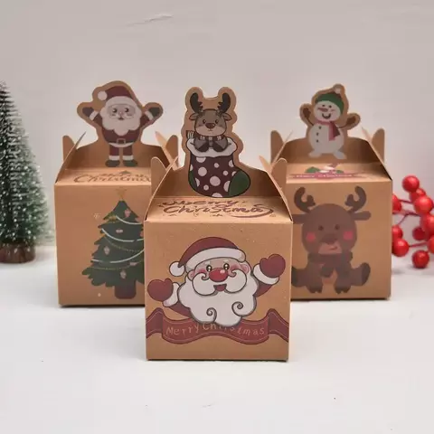 Caja kraft Navidad. 2 diseños disponibles. Precio por unidad. - comprar online