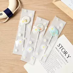 Bolsa opp rectangular diseño margaritas. Pack por 10 unidades.