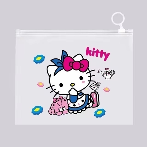 Bolsa estuche de PVC. Diseño kitty. Precio por unidad. - Capkelitos