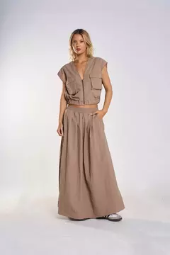 Falda Niki camel - comprar online