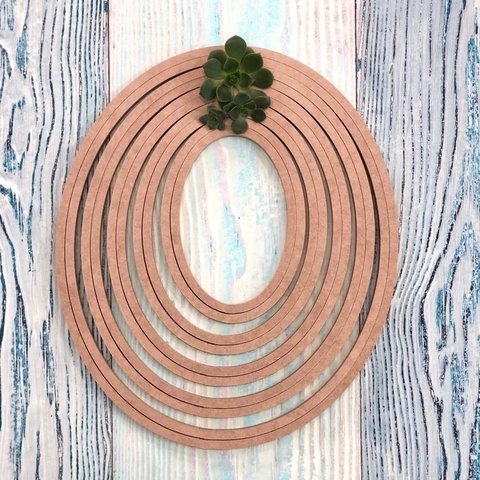 Set de 5 Bastidores Mdf Ovalado Par