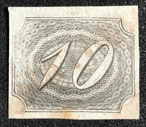 Brasil (004) império numeral inclinado 10 réis boas marges U