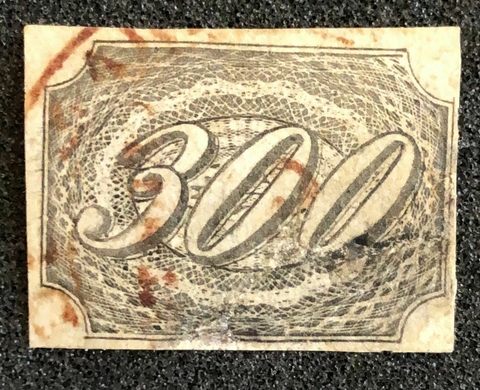 Brasil (Nº 09) Numeral inclinado 300 réis U.