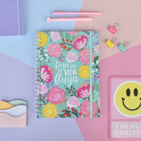 CUADERNO A4 TAPA DURA FLORES - comprar online