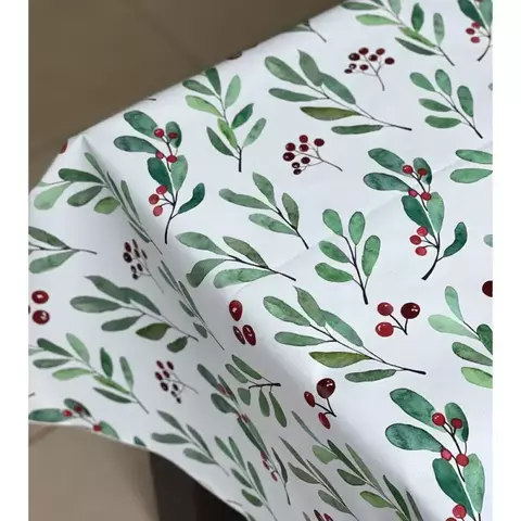 MANTEL ECOCUERO CEREZAS 1,40X3,00 MTS - comprar online