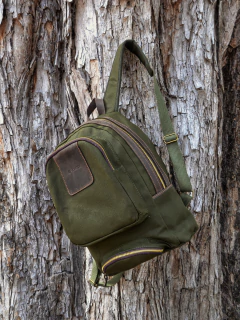 Mochila Lona y cuero - comprar online