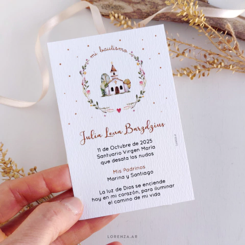 ESTAMPITA BAUTISMO JULIA CAPILLA - comprar online
