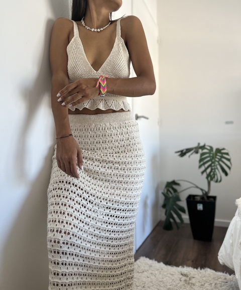 Pollera Acapulco cruda - comprar online