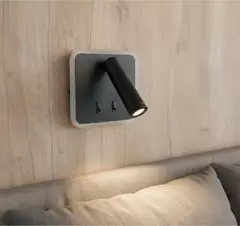 APLIQUE CABEZAL DE CAMA 2 LED INTEGRADOS - tienda online