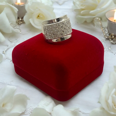 AG-499 -PL Anillo Cubics Grande Plata 925 (SIN ESTUCHE) - comprar online