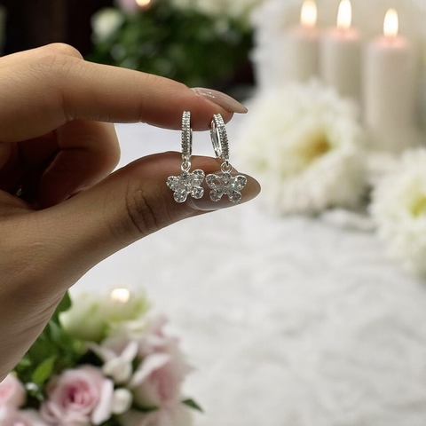 3.2 gr Aros Colgantes Mariposa (20 mm) Plata-ECO