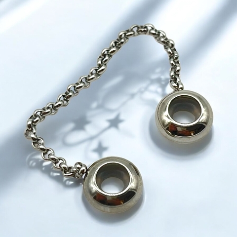 PAN-4 Dije Charm "Cadena de Seguridad (5cm)" Acero Quirúrgico 316L